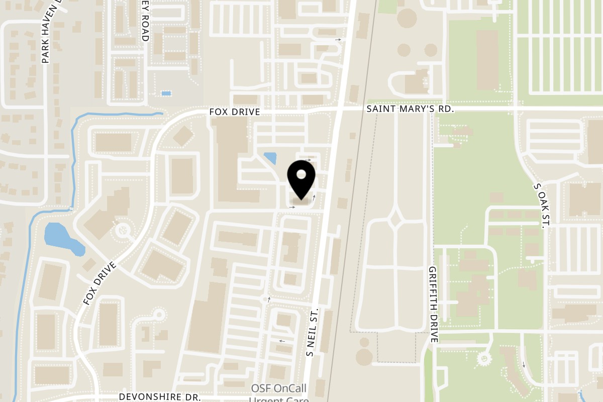 Map showing the location of SangEat Indian Restaurant & Bar on 1905 S Neil St in Champaign